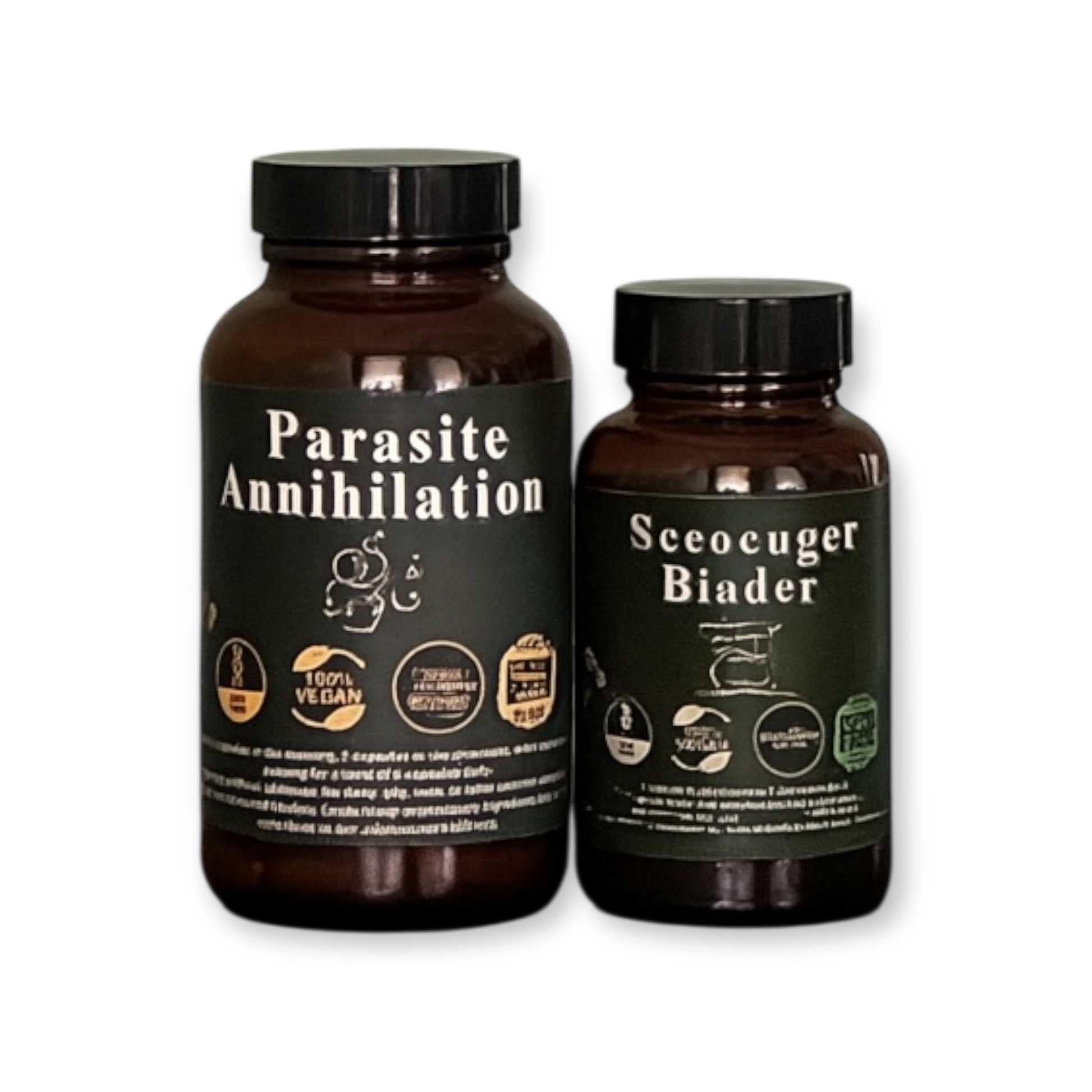 Parasite Annihilation:           Organic Natural Elimination Formula + Parasite Binder Formulation Package - PREVAILING HERBS